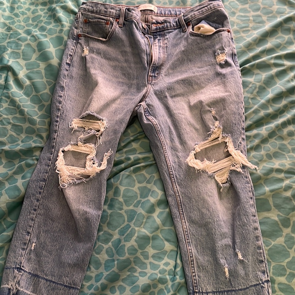 Abercrombie the mom high rise extra short